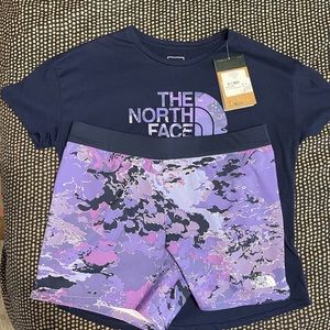 North Face Shirt and Shorts